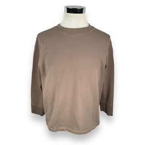 MM LaFleur Sweatshirt Womens XL Brown Stretch Crew Neck Pullover Long Sleeve